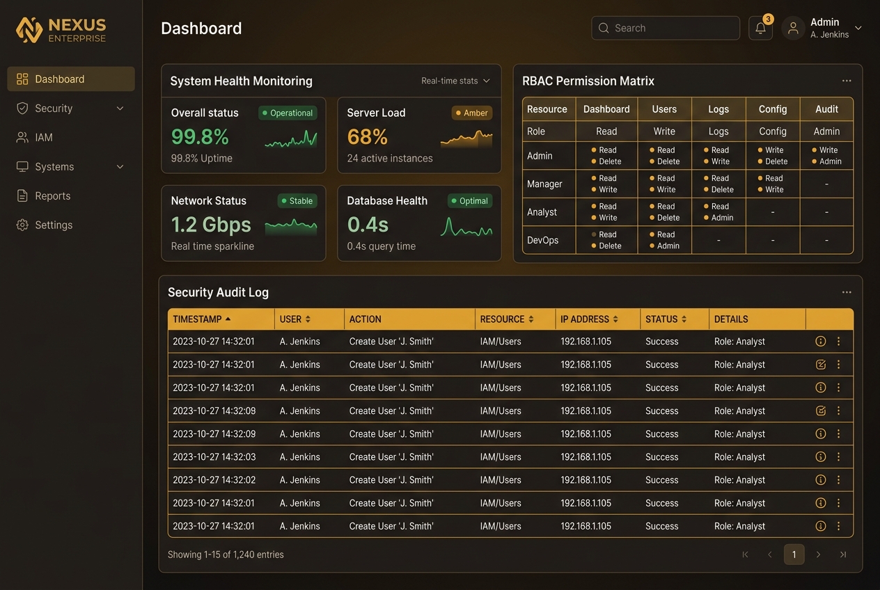 Nexus Enterprise Dashboard